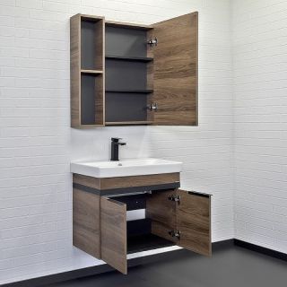 Тумба с раковиной Comforty Соло 00-00010978 70 см Дуб темно-коричневый