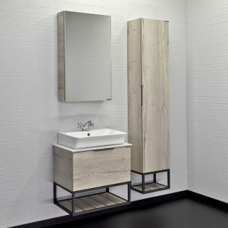 Тумба с раковиной Comforty Порто 00-00011395 60 см Дуб дымчатый