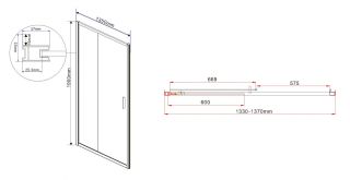 Душевая дверь Vincea Garda VDS-1G135CH 135 см