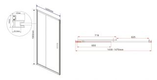 Душевая дверь Vincea Garda VDS-1G145CL 145 см