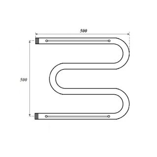Полотенцесушитель водяной Point 50x50см хром PN38555P