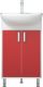 Тумба под раковину Corozo Колор 50см белый/красный SD-00000696