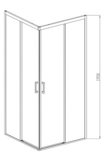 Душевой уголок Vincea  Soft VSS-3SO100CL 90x90 см