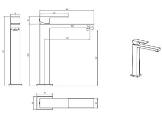 Смеситель для раковины Boheme Qubic 472-NB никель брашированный