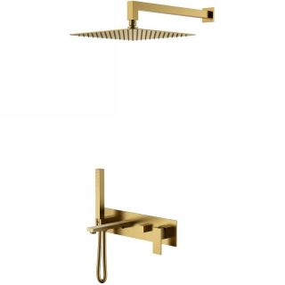 Душевой комплект Boheme Qubic 474-BR бронза