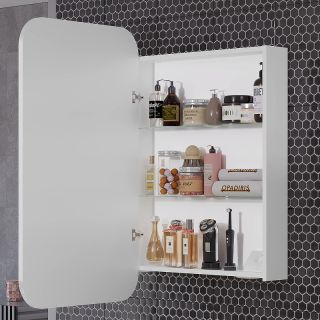 Зеркало-шкаф Opadiris Элеганс 70 00-00006755 с подсветкой Белый матовый