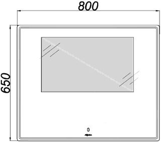 Зеркало с подсветкой Aqwella UM 80см UM0208