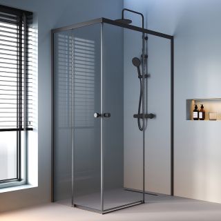 Душевой уголок AM.PM X-Joy W94G-403-12080-BТ 120х80 профиль Черный матовый стекло прозрачное