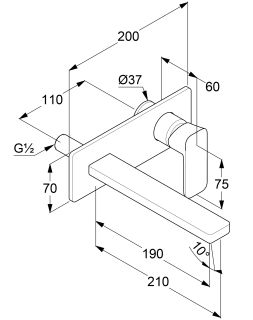 Смеситель для раковины Kludi Renon 42244N275 сталь оружейная брашированная