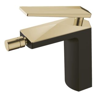 Смеситель для биде Boheme Venturo чёрный/золото 386-B