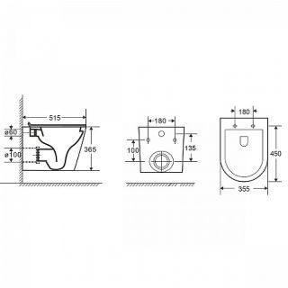 Комплект унитаза с инсталляцией Point Виктория 886914GBO1+PN41061 с сиденьем Микролифт