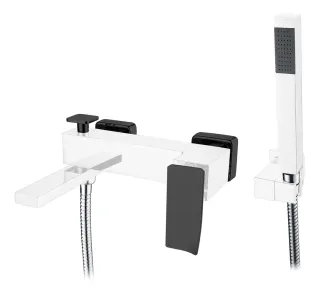 Смеситель для ванны Boheme Q 143-CRB.2 хром/чёрный