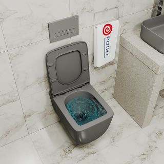 Комплект унитаза с инсталляцией Point Меркурий 886914GBO3+PN41831GM с сиденьем Микролифт