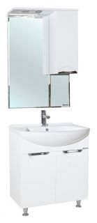 Зеркало-шкаф с подсветкой Bellezza Альфа 55см правый белый 00000005251