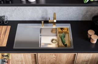 Кухонная мойка Alveus Pure 50R KMB-90 860x525 1103653 Брашированная сталь