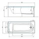 Акриловая ванна Timo Mika MIKA1670 160x70 см