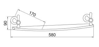 Полка Boheme Chiaro 10507 золото
