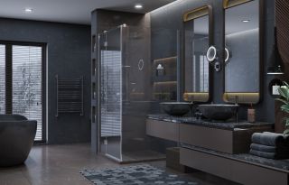 Душевой уголок Ambassador Diamond 12011104R 120x80см правый хром/прозрачное