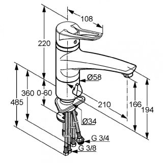 Смеситель для кухни Kludi MX хром 399070562