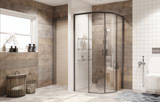 Душевой уголок Ambassador Queen 11011201Black 90x90см чёрный/прозрачное