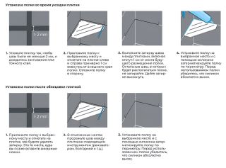 Металлическая полка RGW MT-02W 49279902-01 угловая Белая