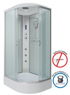 Душевая кабина Niagara NG-33974-14LF с гидромассажем 90x70см серебро/матовое