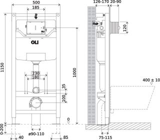 Комплект унитаза с инсталляцией Point Вега 879235pKA03+PN41711 с сиденьем Микролифт