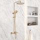 Душевая система Vincea Desire VSFS-1D1TBG термостатическая брашированное золото