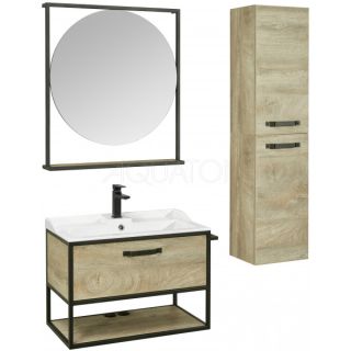 Тумба под раковину Акватон Лофт Фабрик 80см дуб эндгрейн 1A242401LTDU0