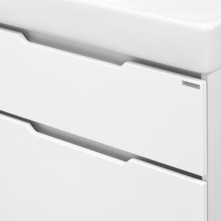 Тумба под раковину Акватон Дакота 80см белый/выбеленное дерево 1A202901DAAY0