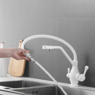 Смеситель для кухни Rose R858C белый