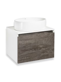 Тумба под раковину Runo железный камень Бари 60 (00-00001378)