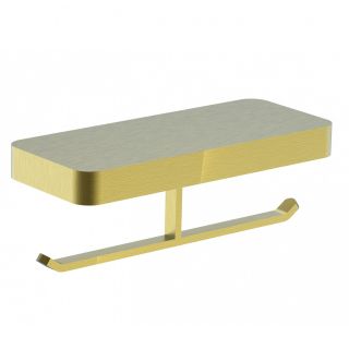 Двойной держатель для туалетной бумаги с полкой Wonzon & Woghand Lotte WW-8356-BG брашированное золото