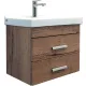Тумба с раковиной Comforty Никосия 00-00008853 60 см Дуб темный