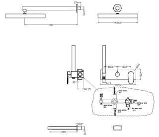 Душевой комплект Boheme Spectre 454-2-MW белый матовый
