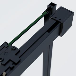 Душевая дверь Vincea Soft 2 VDS-3SO2140CLB, 1400, черный, стекло прозрачное