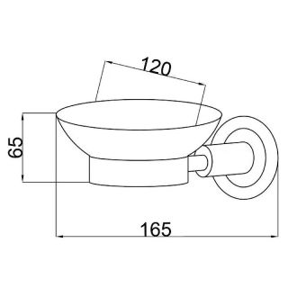 Мыльница Boheme Murano 10903-R-CR хром/рубиновый