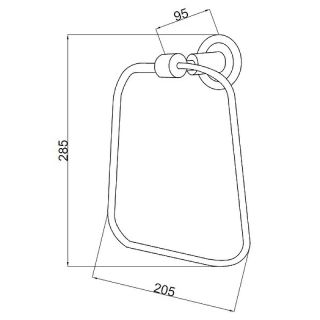Полотенцедержатель Boheme Murano 10905-GR-CR хром/бирюзовый