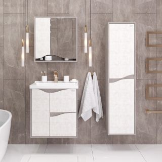 Пенал подвесной Onika Брендон 403565 35см бетон крем/камень светлый