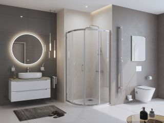 Душевой поддон из искусственного камня BelBagno Uno 90x90 TRAY-MR-UNO-R-90-550-35-W-CR Белый