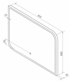 Зеркало с подсветкой Sintesi Sky SIN-SPEC-SKY-80 80см белый