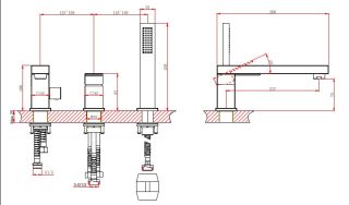 Смеситель на борт ванны DQ Bayern.Liszt DA1514901 хром