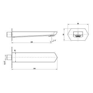 Излив для ванны Lemark Prizma LM3981C Хром