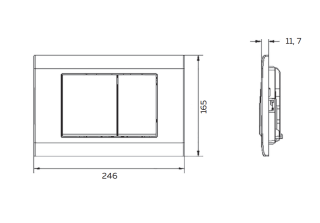 Кнопка смыва AltroBagno Beni aggiuntivi PFP 003GQ золото матовое
