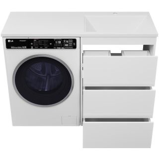 Напольная тумба под раковину Brevita Grafit УТ000015088 120 см Белая матовая