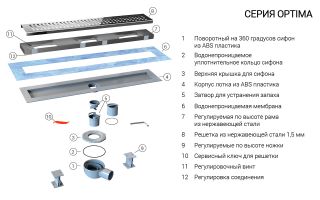 Душевой лоток Vincea Optima SAY.601.60.P.NSNGH 60 см