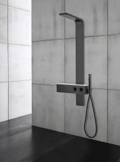 Душевая панель Ceruttispa Barbaria B CT9657 черная