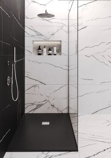 Душевой поддон Starohome Solid 1237837 140x80см чёрный матовый