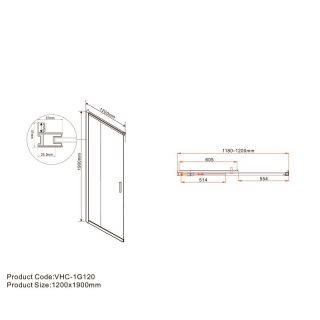 Душевой уголок Vincea Garda VSS-1G9012CLB 120x90 см