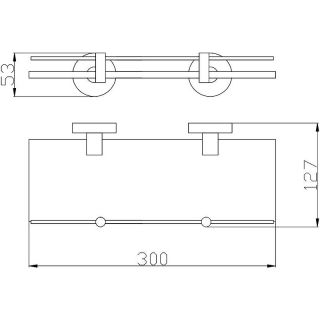 Стеклянная полка Rav Slezak Colorado COA0900/30Z Золото